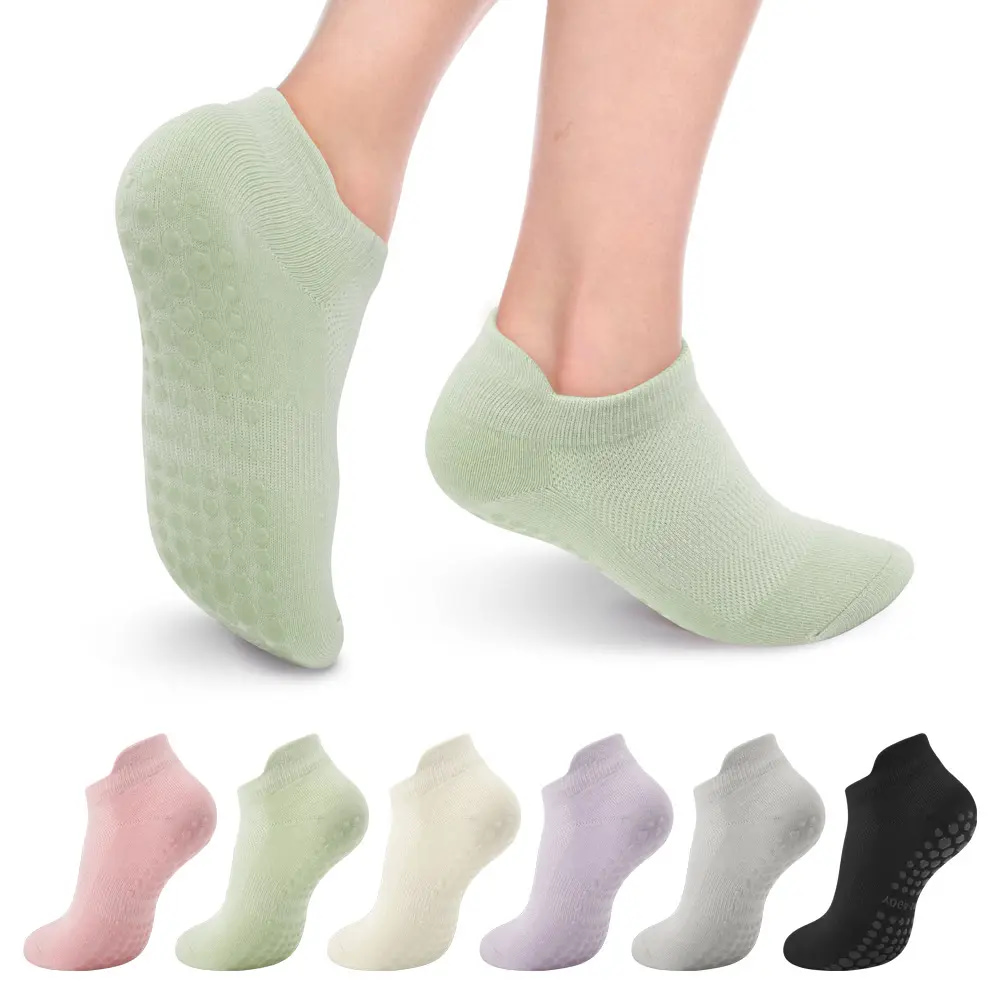 Custom Anti-tear Men Women Gymnastic Trainer Colorful Cotton Yoga Pilates Ankle Sock