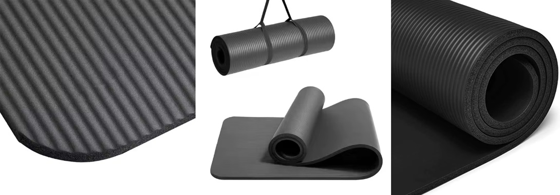 thick cushioning yoga mat